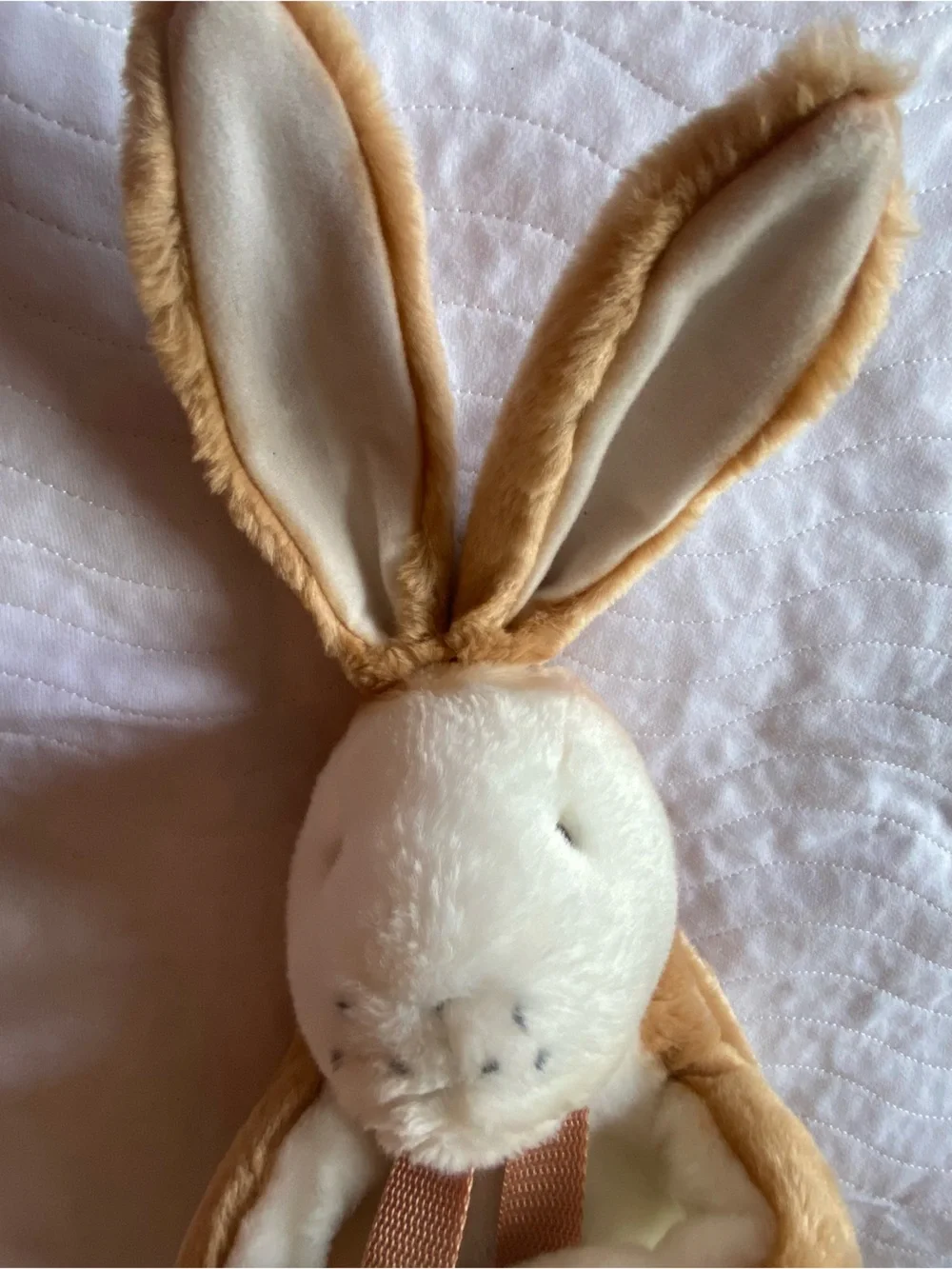 Kids Plush Bunny Backpack Soft Rabbit Bookbag Beige